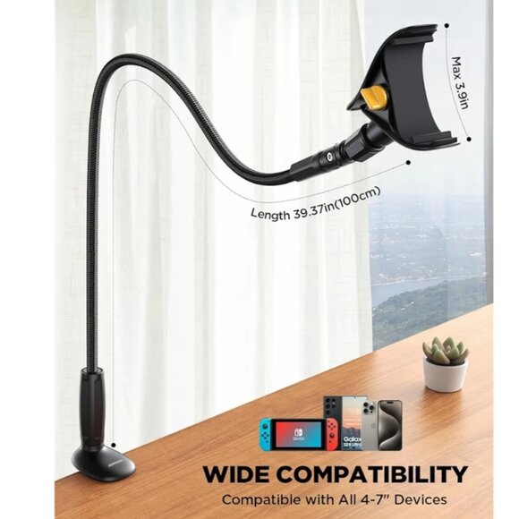 JOYROOM GOOSENECK PHONE HOLDER-FLEXIBLE LONGARM-SAFETY LOCK UPGRADE - Picture 4 of 12